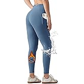 Willit Women's Fleece Lined Leggings Water Resistant Winter Pants Thermal High Waisted Yoga Hiking Running Tights Pockets
