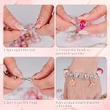 Hysagtek Jewellery Making Kit 66 Pcs DIY Charm Bracelet Kit for Girls Pink view 5