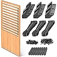 Suemisi Louver Bracket Kit, Louver Hardware Set,Window Shutter Hardware,Deck Sunblind System for Fence,Garden, Shutters and Blinds (1)