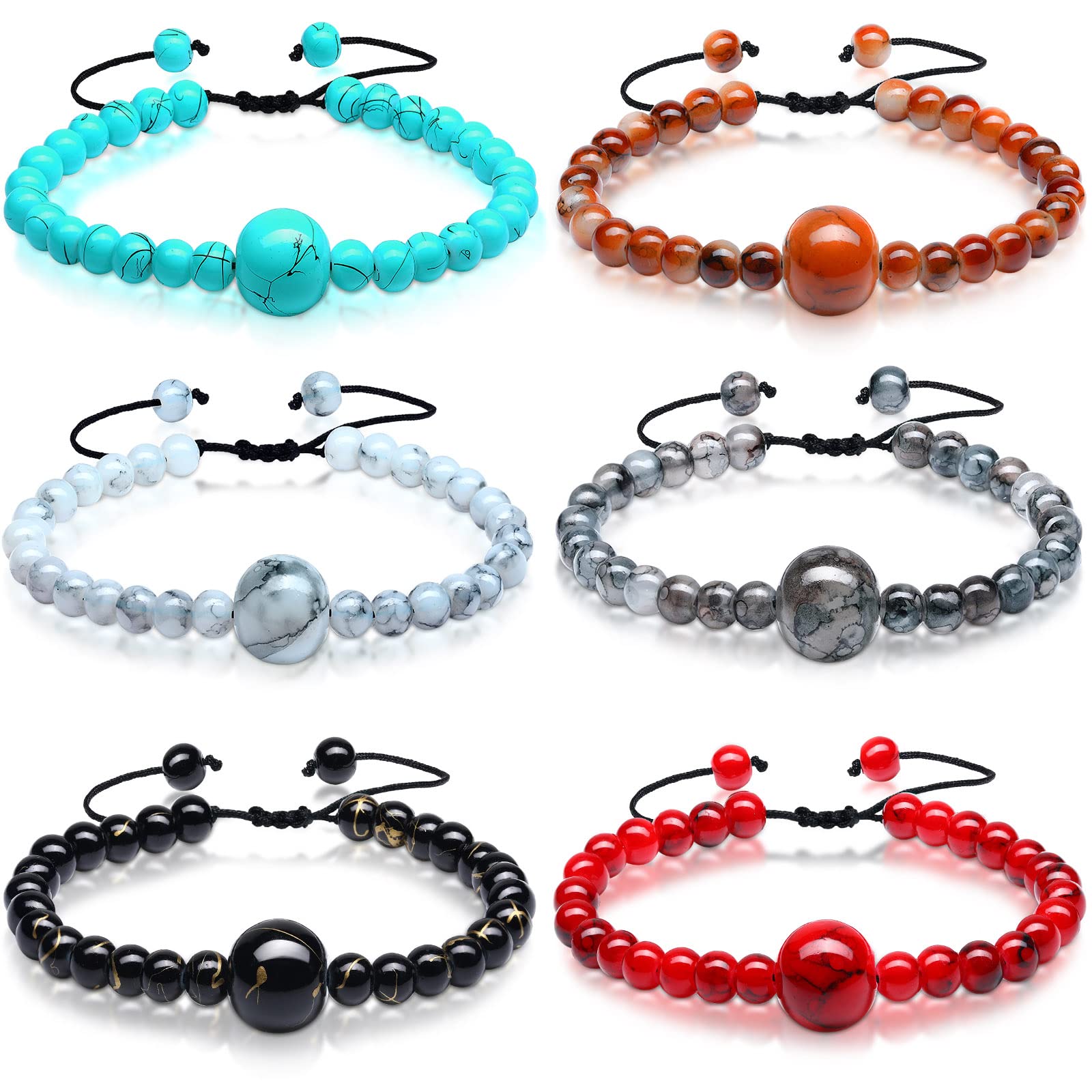 Photo 1 of Sureio 6 Pcs Motion Sickness Bands Bracelet Anti Nausea Adjustable Wristband for Cruise Ship Essentials Seasickness Adult(Cute Colors)