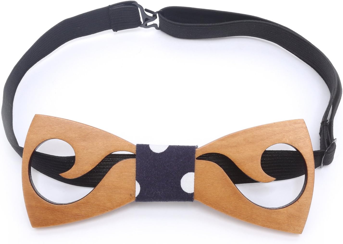 The Ideal Company Wood Wooden Bow Tie Handmade With Adjustable Strap