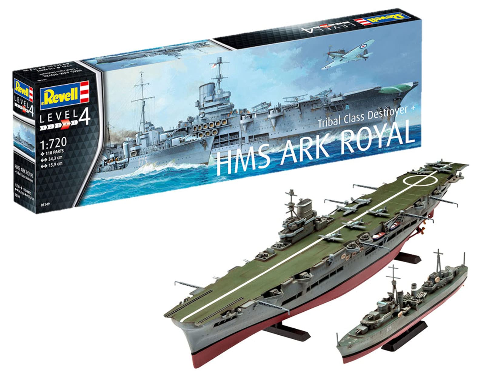 Photo 1 of HMS Ark Royal & Tribal Destroyer
