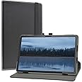 LiuShan Compatible DOOGEE T30 Max Rotation Case, 360 Rotation Stand PU Cover for 12.4" Tablet, Black