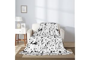 ARYAKO Dalmatian Dog Blanket Cute Comfort Warm Dalmatian Dog Throw Blanket Soft Fleece Blankets Dalmatian Gifts for Kids
