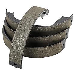 TRQ Rear Parking Brake Shoe Set Compatible with