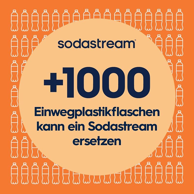 Wassersprudler Duo mit CO2-Zylinder, 2X Glasflasche und 2X 1L spülmaschinenfeste Kunststoff-Flasche, Weiß, Höhe: 44 cm