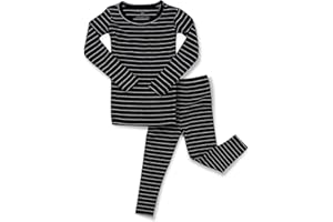 AVAUMA Stripe Pattern Baby Boys Girls Pajama Set Kids Toddler Snug fit Ribbed Sleepwear pjs for Daily Life Style