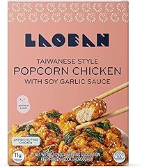 Laoban Dumplings Taiwanese Style Popcorn Chicken with Soy Garlic Sauce, 10 OZ