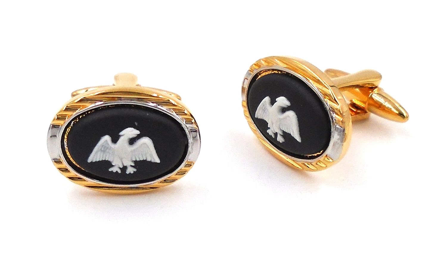 Authentic Wedgwood Cufflinks w/Jasperware Cameos Stamped Wedgwood