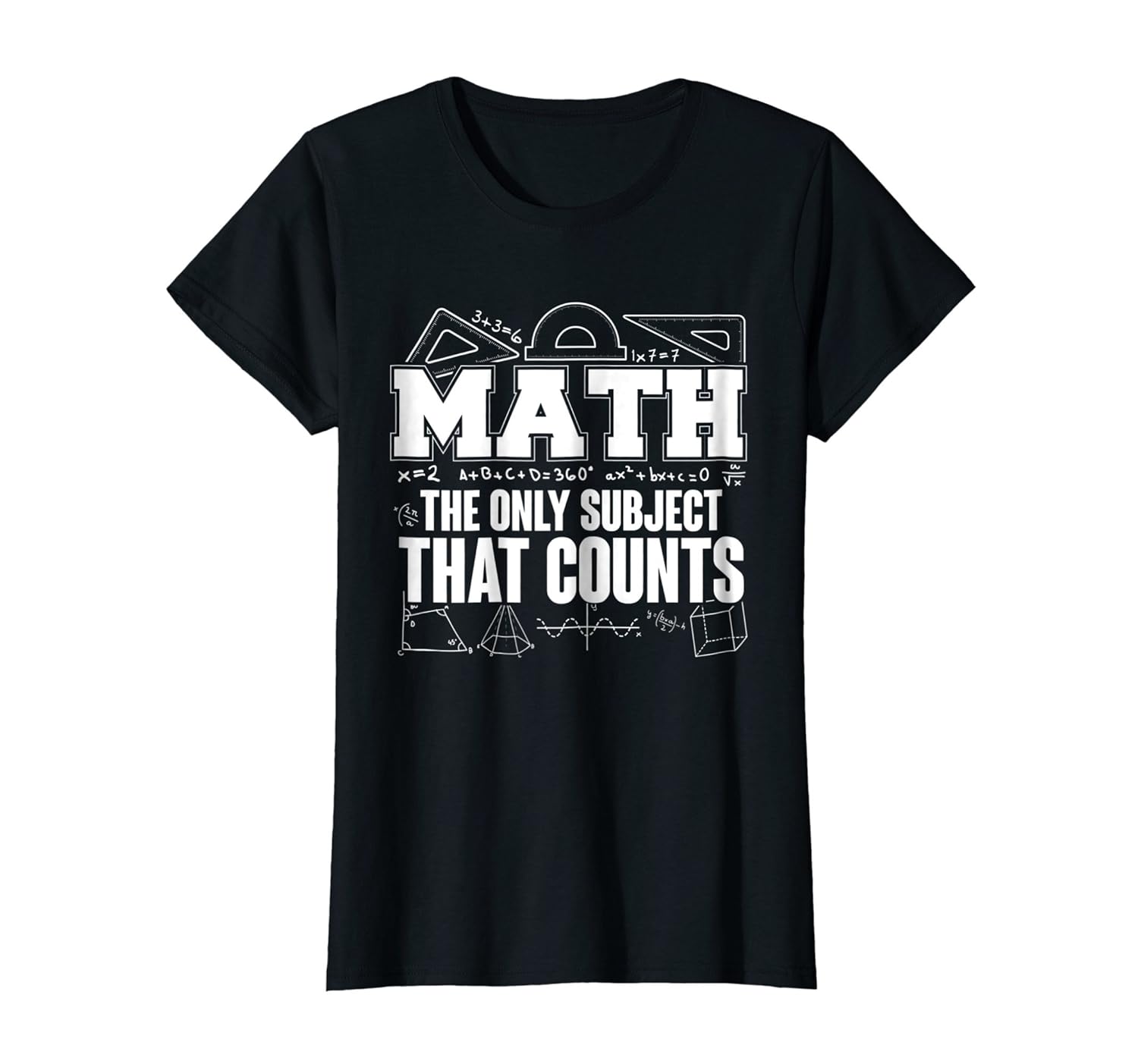 Math The Only Subject That Counts Funny Math Teacher T Shirt Teehay