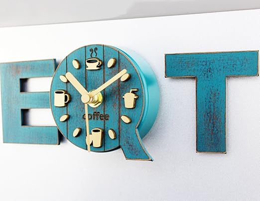 Hxfbyqrjh Nevera Clock Retro Alphabet Wall Clock Pegatinas De ...