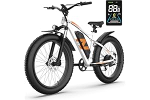 ZDZA Electric Bike, 26"x4.0" Fat Tire Ebike for Adults, 1500W Peak Motor, Electric Mountain Bike, 28 mph Top Speed, E Bike with LCD Colorful Display, 7 Speed, UL2849 Certified