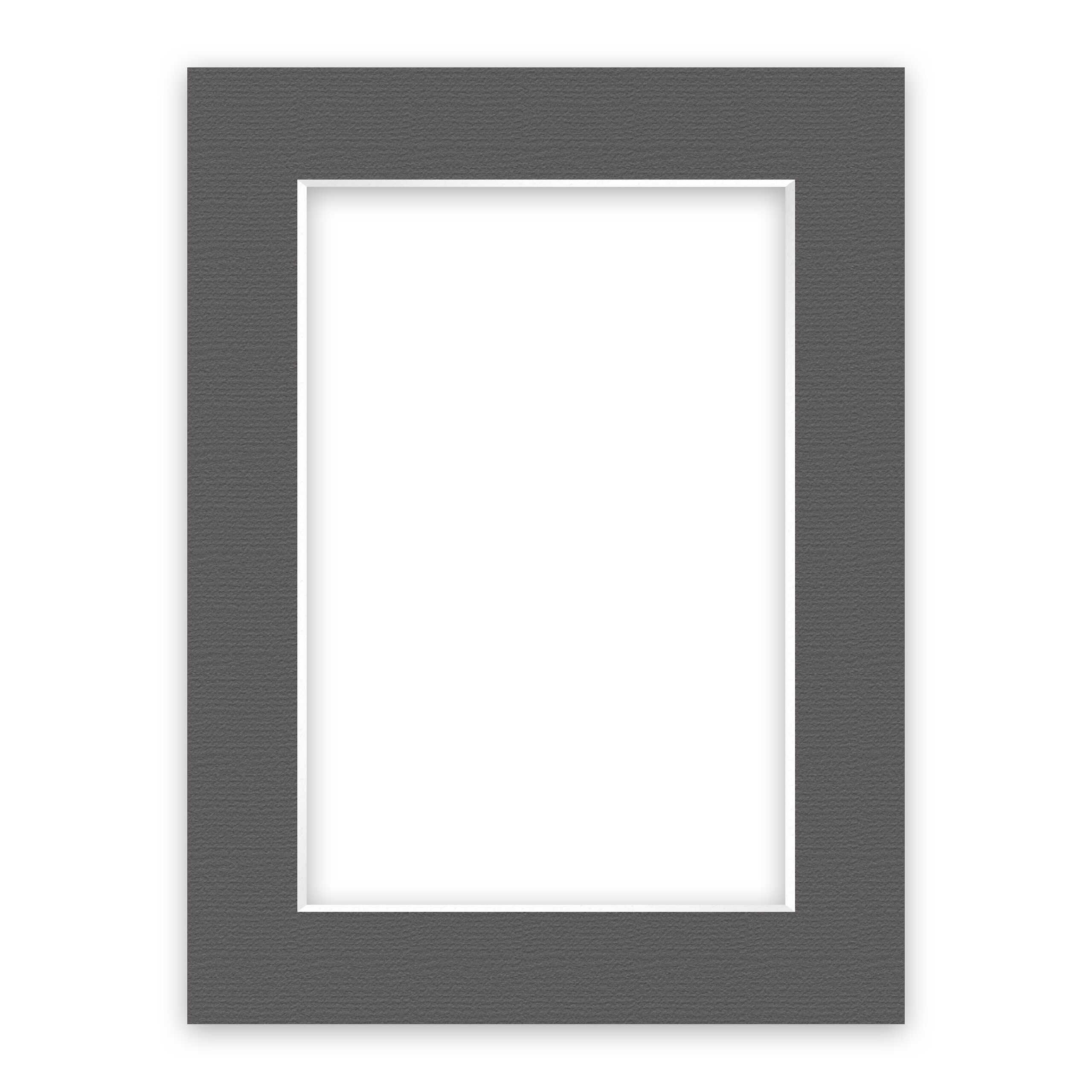 nielsen Conservation Picture Mount - Graphite Grey 60x80cm - Fits 40x60cm Photo - Acid-Free, pH Neutral and Protective, Structured Surface