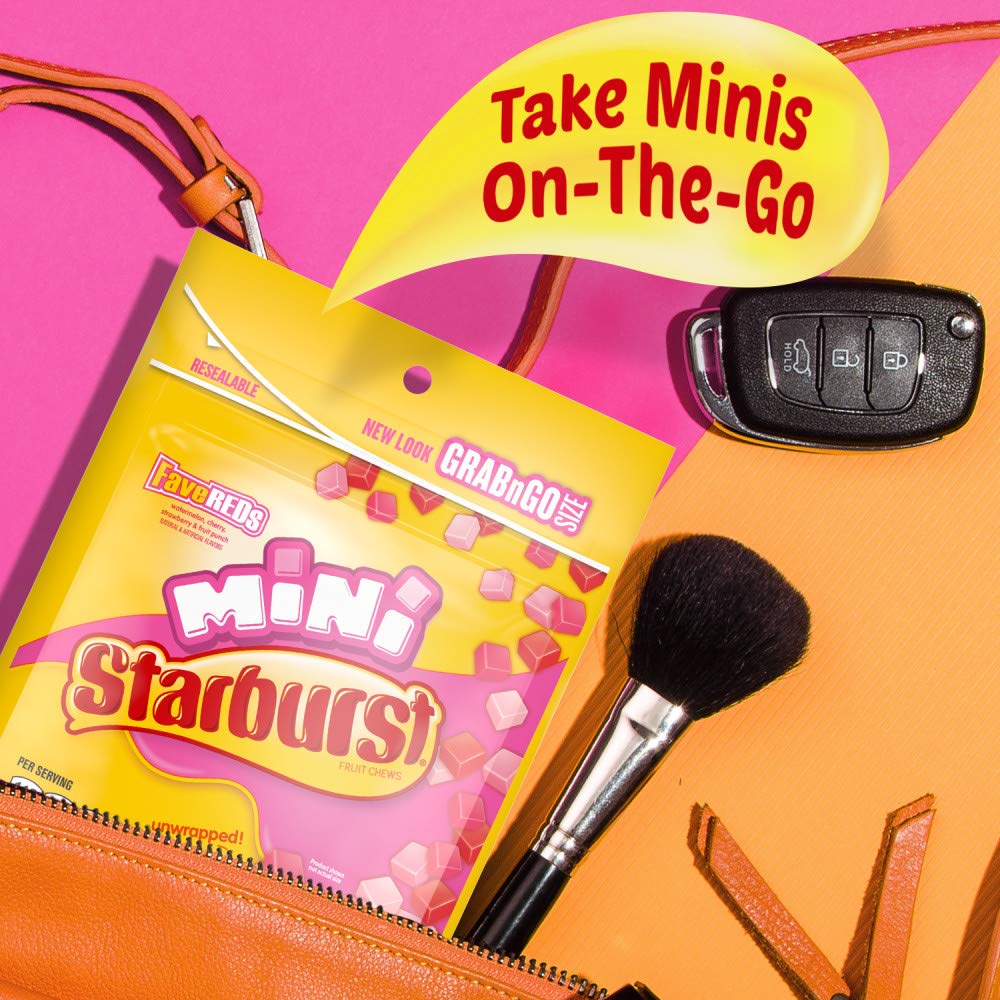 Starburst Favereds Minis Fruit Chews Candy, 8-Ounce Grab N Go Size Resealable Bag: Prime Pantry