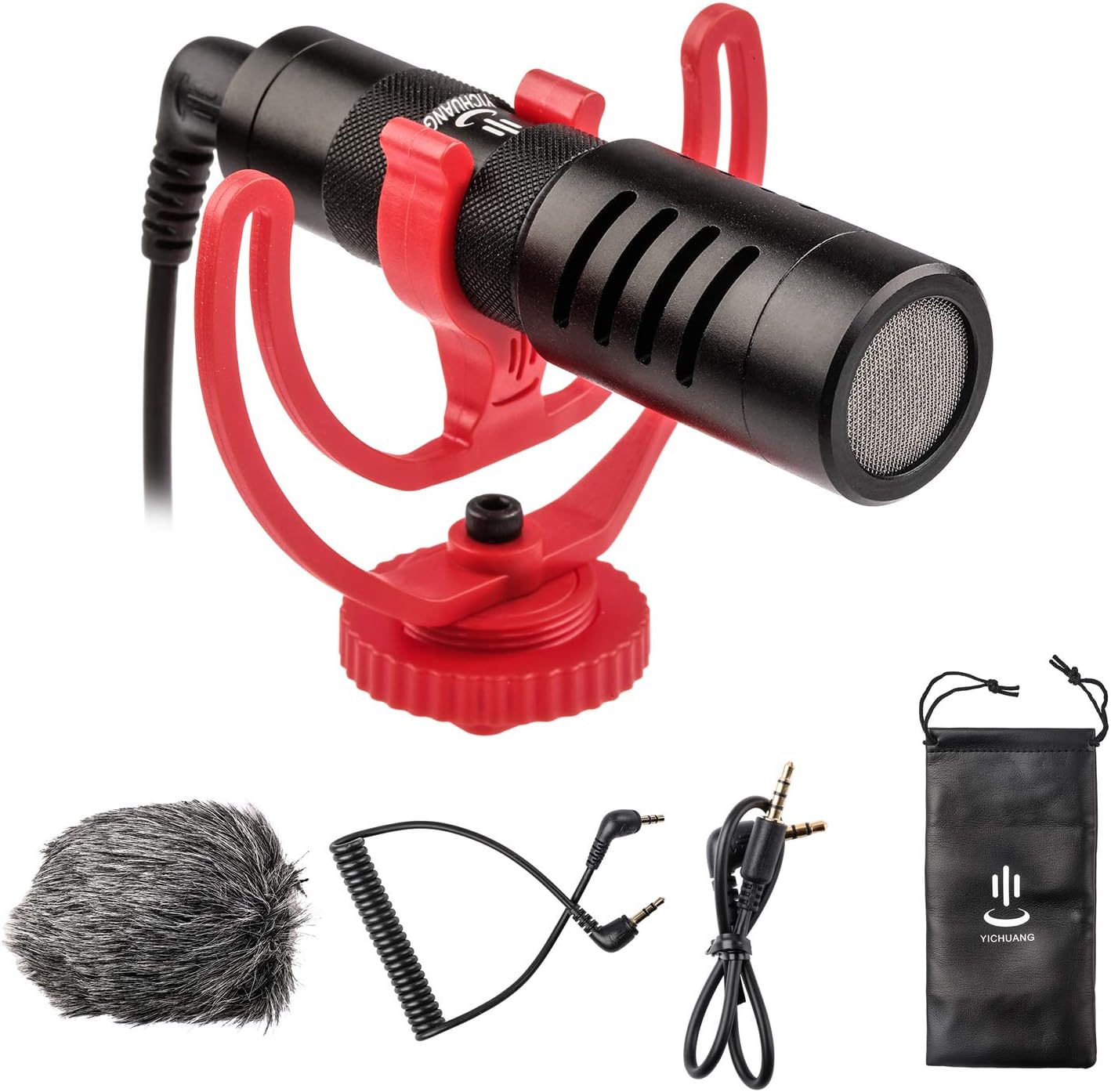 Camera Video Microphone YouTube Vlogging Facebook Livestream Recording Shotgun Mic with Shock Mount for iPhone/Android Smartphones, Canon/Nikon/Sony DSLR and Camcorders,ZHIYUN Smooth 4