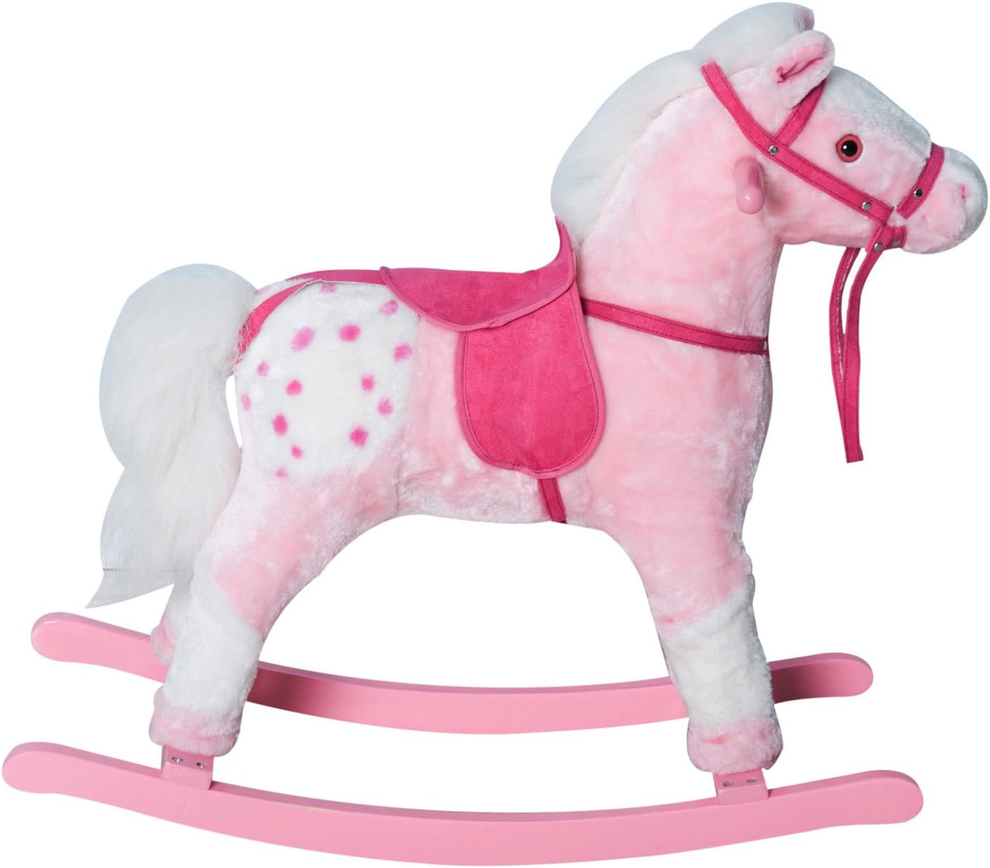 qaba plush rocking horse