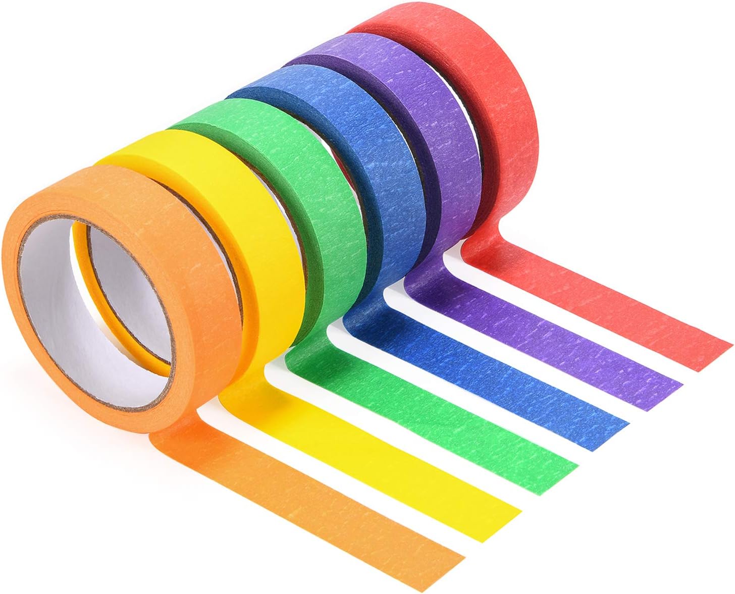 One Sight Colored Masking Tape, 6 Pieces 1 Inch x 22 Yard 66ft Rolls Colored Painters Tape for Arts & Crafts, Rainbow Washi Tape Colorful Paper Tape for Kids, DIY, Home Decoration, Office