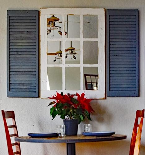 Amazon Com Window Style 9 Paned Mirror 23 5 X 33 25 Reclaimed