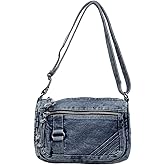 Extolove Denim Crossbody Bags for Women Small Jean Purse Casual Denim Shoulder Bag Handbag