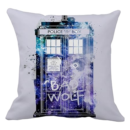 Doctor Who Tardis Pillow Case Size 20x20 Inch Amazon Co Uk