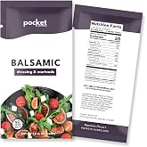 Pocket Flavors Balsamic Dressing &ndash; Low Calorie Salad Dressing Packets, No Seed Oils, Individual Single Serve 1 oz Condiment Pouches, 8 Count Balsamic
