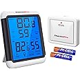 ThermoPro TP65B Digital Hygrometer Indoor Outdoor Thermometer Wireless Temperature and Humidity Monitor with Jumbo Touchscree