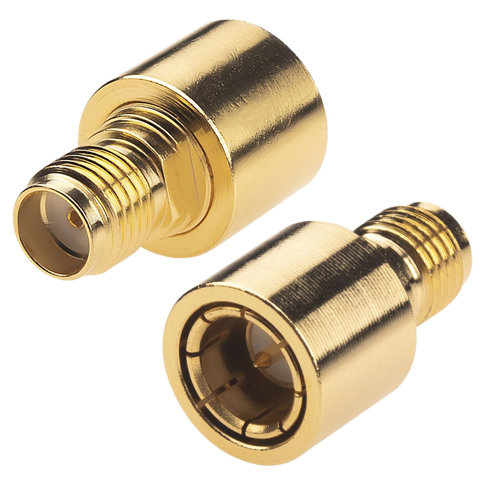 YILIANDUO SMA Quick Coax Adapter SMA Quick Male to Female Goldplated Brass 50 Ohm RF Adapter Connector DC-12GHz for Antennas Wireless LAN Devices Coaxial Cable Pack of 2