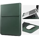 HoYiXi 15 16 Inch Laptop Sleeve Case Leather Bag for MacBook Pro 16 2021 & 2019/Huawei MateBook D15/HP 15.6" PC/MacBook Pro 15/XiaoXin Air 15.6'', Green