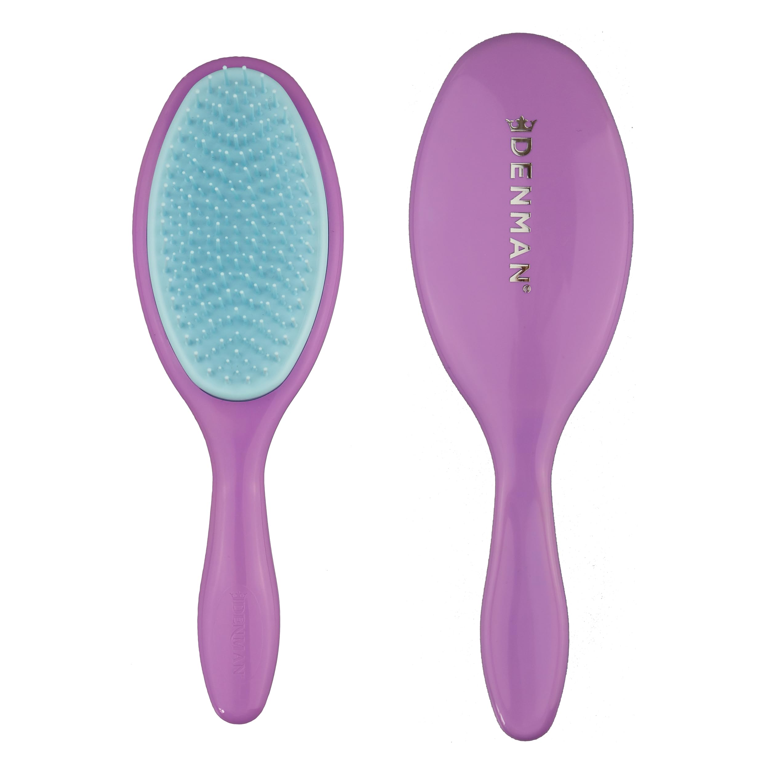 Denman Wet Detangler Shower Hairbrush for Detangling All Hair Types for Women, Kids and Men - Wet Hairbrush for Everyone – (Purple) D95