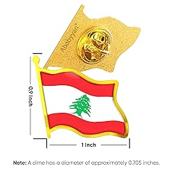 Lebanon Flag Lapel Pin - Enamel Metal National