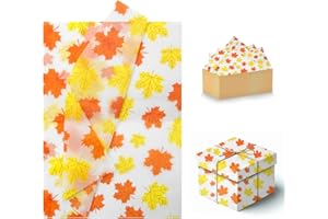 20 Sheets Fall Tissue Paper Watercolor Maple Leaves Tissue Paper for Gift Bags Wrapping Rustic Art Holiday Wrapping Paper for