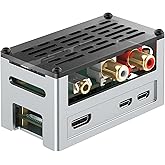 InnoMaker Raspberry Pi Zero Aluminum Alloy Case with Heat Sink - Passive Cooling, Ventilation Design, Compatible with DAC Mini/AMP Pro Mini &amp; Most Pi Zero Expansion Boards