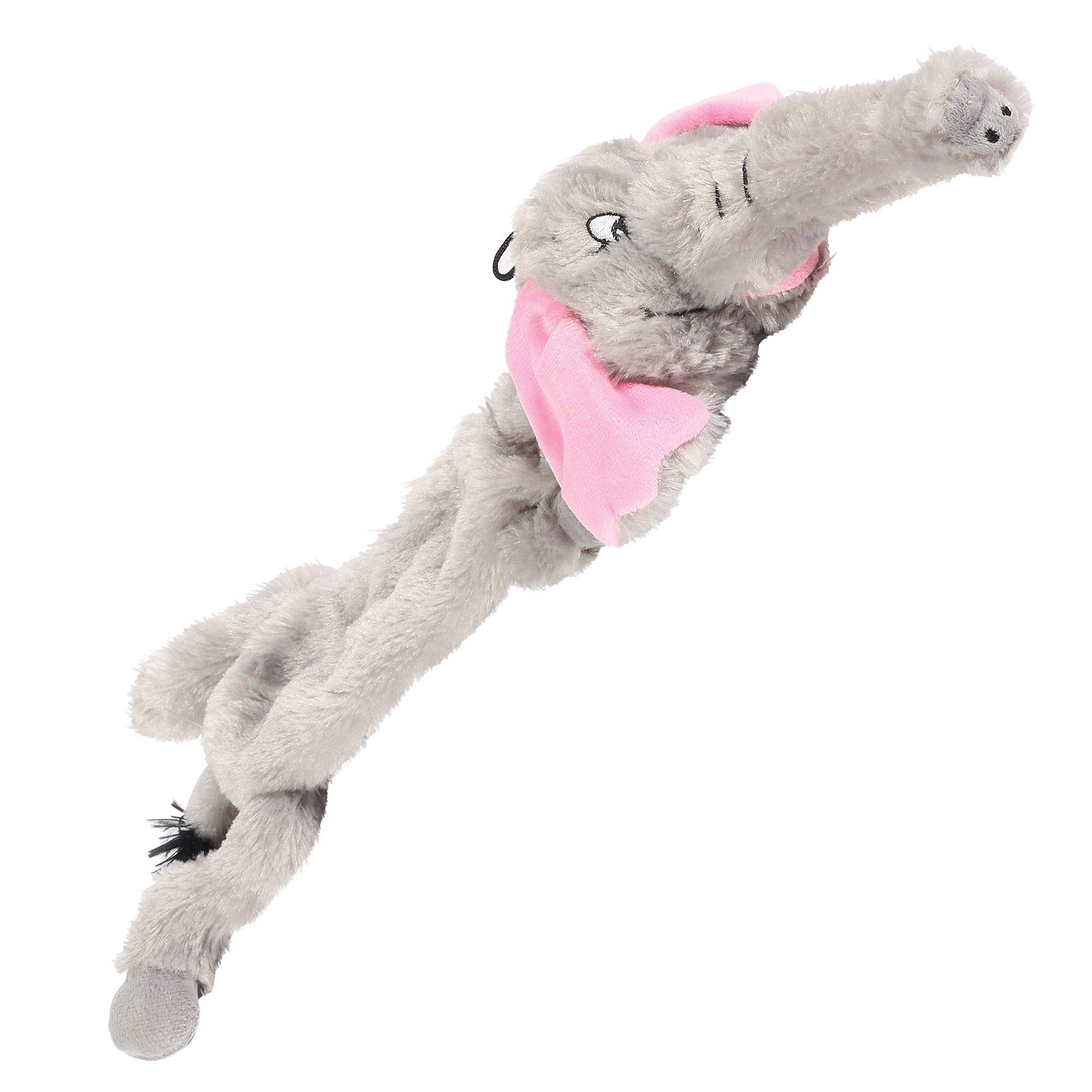 happypet "Mad About Pets" Plush Elephant Wild Crinkler Dog Toy