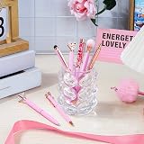 WEMATE 8Pcs Pink Ballpoint Pens Set Elegant 1.0mm Black Blue Ink view 5