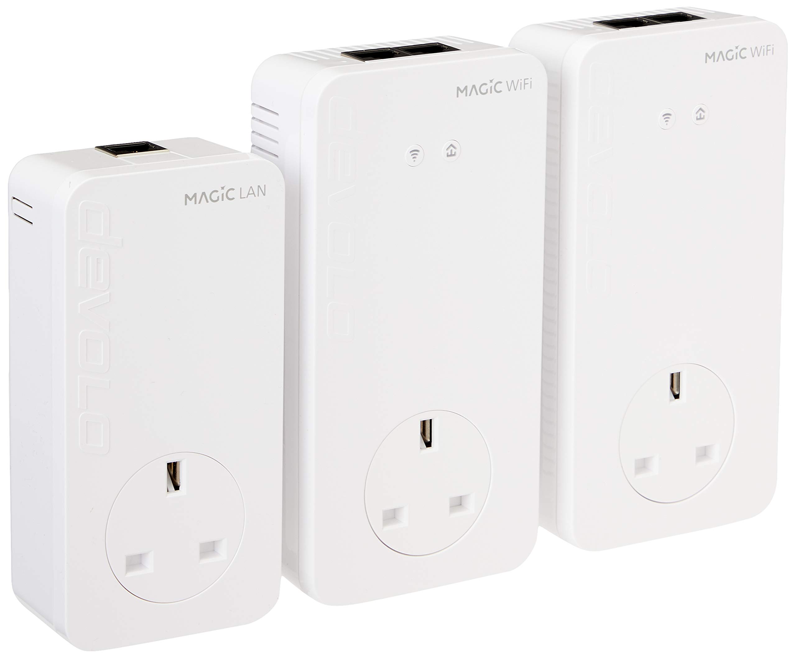 Devolo Magic 2-2400 Wi-Fi ac Whole Home Kit: Stable Home Working, Ultimate Powerline Kit, Mesh Wi-Fi Up to 2400 Mbps Via Powerline, Wi-Fi Ac, Wi-Fi Anywhere, Access Point, 2x Gb Ports, 4k/8k Streaming
