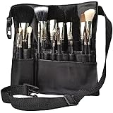 Hotrose 22 Pockets Professional Cosmetic Makeup Brush Bag With Artist Belt Strap For Women