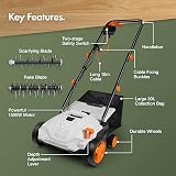 VonHaus 1500W Lawn Scarifier & Aerator 32cm 30L 10m Cable 4 depths view 9