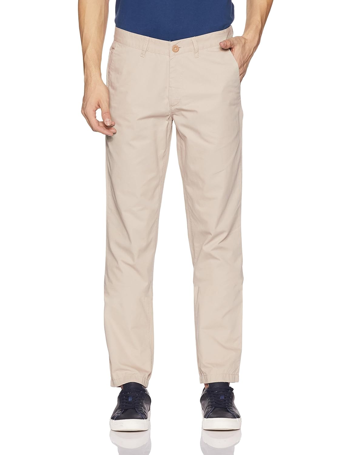 john players men's slim fit cotton casual trousers