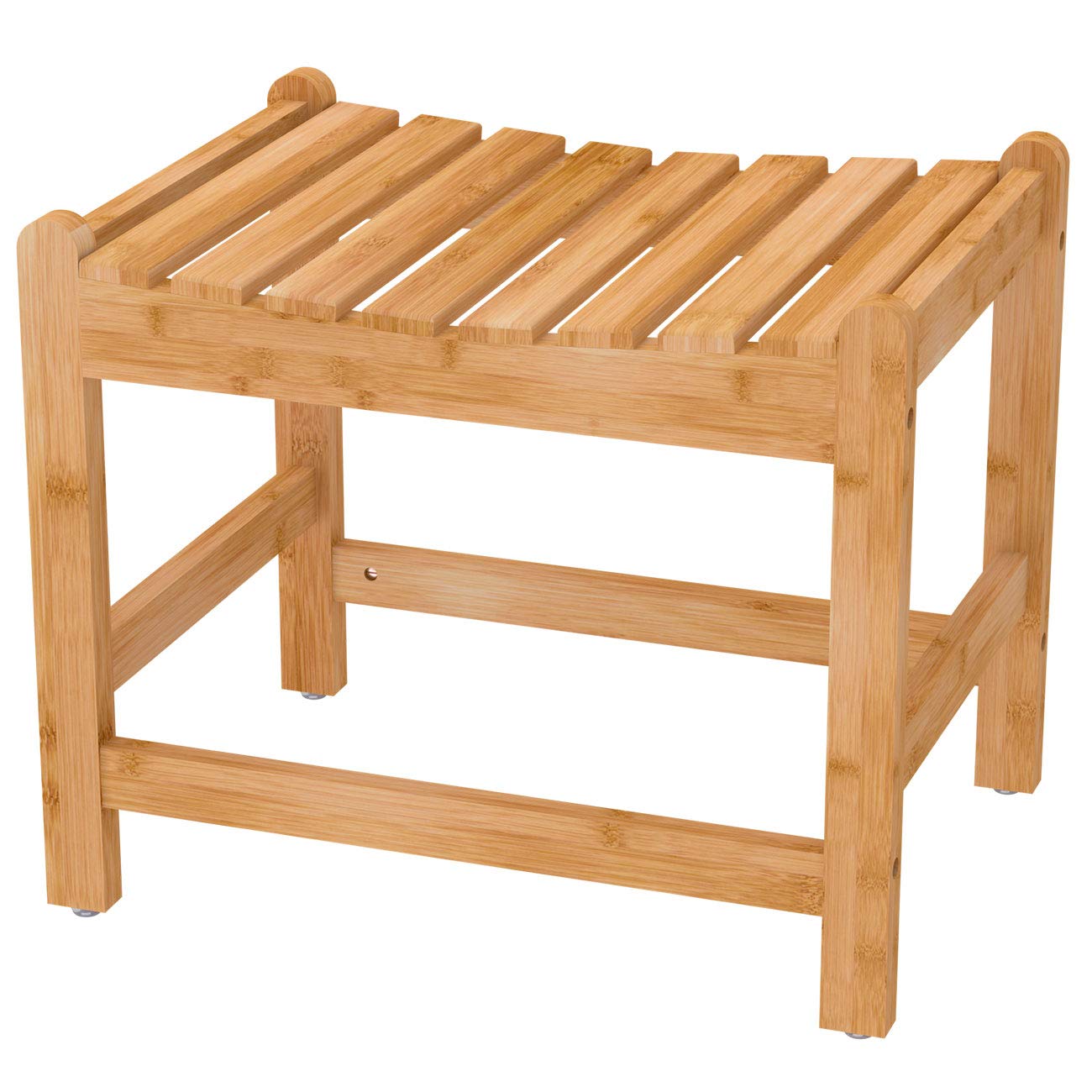 Zhuoyue Bamboo Shower Bench Stool Waterproof Spa Sauna Bench Seat for