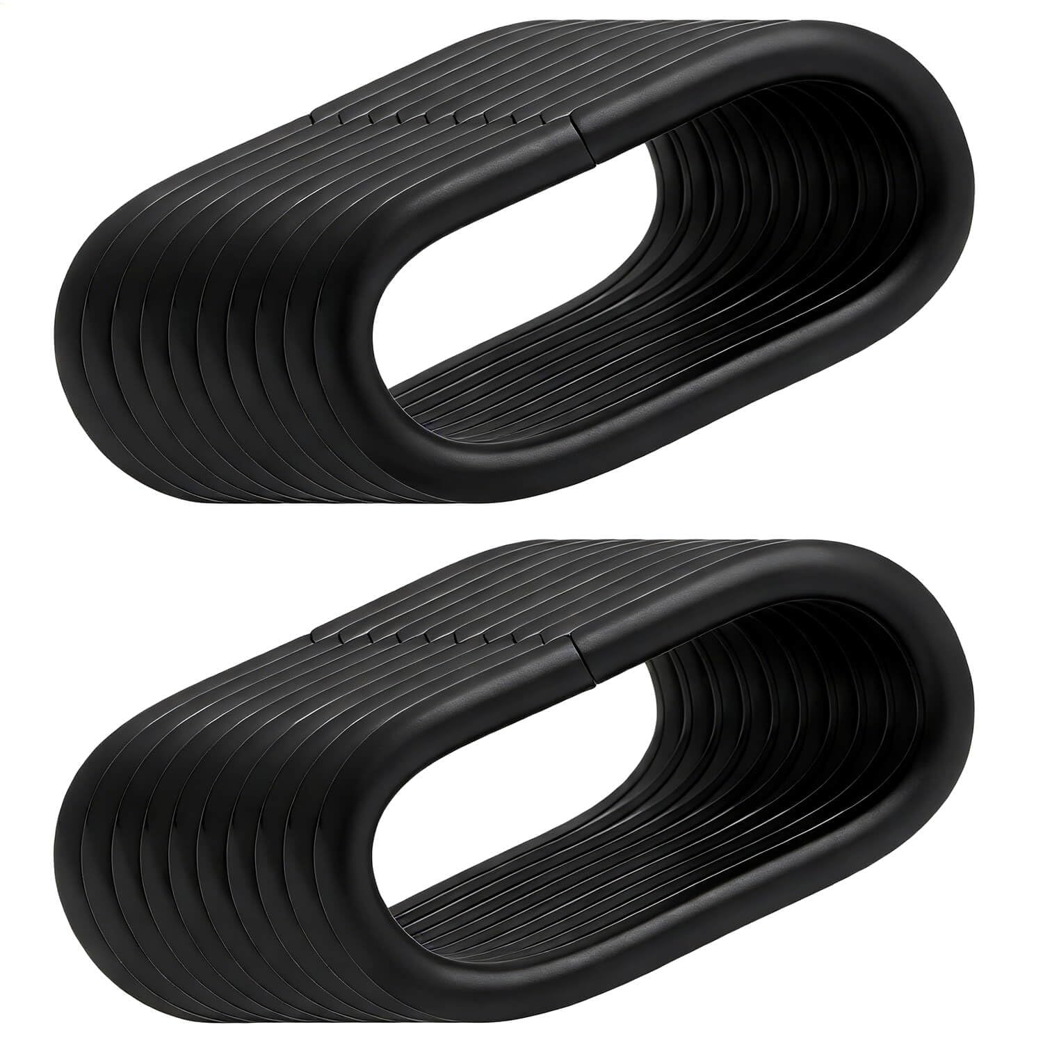 BIKICOCO 1-1/2'' Metal Oval Ring Buckle Loops Non Welded for Leather Purse Bags Handbag Straps, Black - Pack of 20