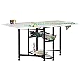 Studio Designs Sew Ready Fabric Sewing/Cutting Standing Table with Organizers - 58.75" W x 36.5" D x 30" H - Charcoal / White