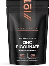 Alpha01 Zinc Picolinate 100mg - 90 Vegan Capsules for Immune Support