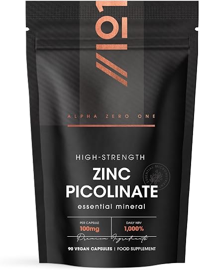 Alpha01 Zinc Picolinate 100mg - 90 Vegan Capsules for Immune Support