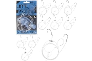 UNCLE MO'S SALTWATER TACKLE UMT Blackfish Snafu Rig 1, 5 &10 Pack Option -Size 3/0 BKK Octopus Hook - 60lb Heavy Duty Fluorocarbon, Dropper Loop - Hand Tied - Uncle Mo’s Saltwater Tackle Savage 17 Fathom Tautog Rig