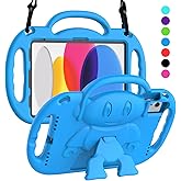 SUPLIK Kids Case for New iPad 11th Gen (A16) 11-inch 2025 & 10th Generation 10.9" 2022 & Air 11" 2025/2024 & Air 5th/4th Gen & Pro 11, Durable Shockproof Cover with Shoulder Strap Handle Stand, Blue