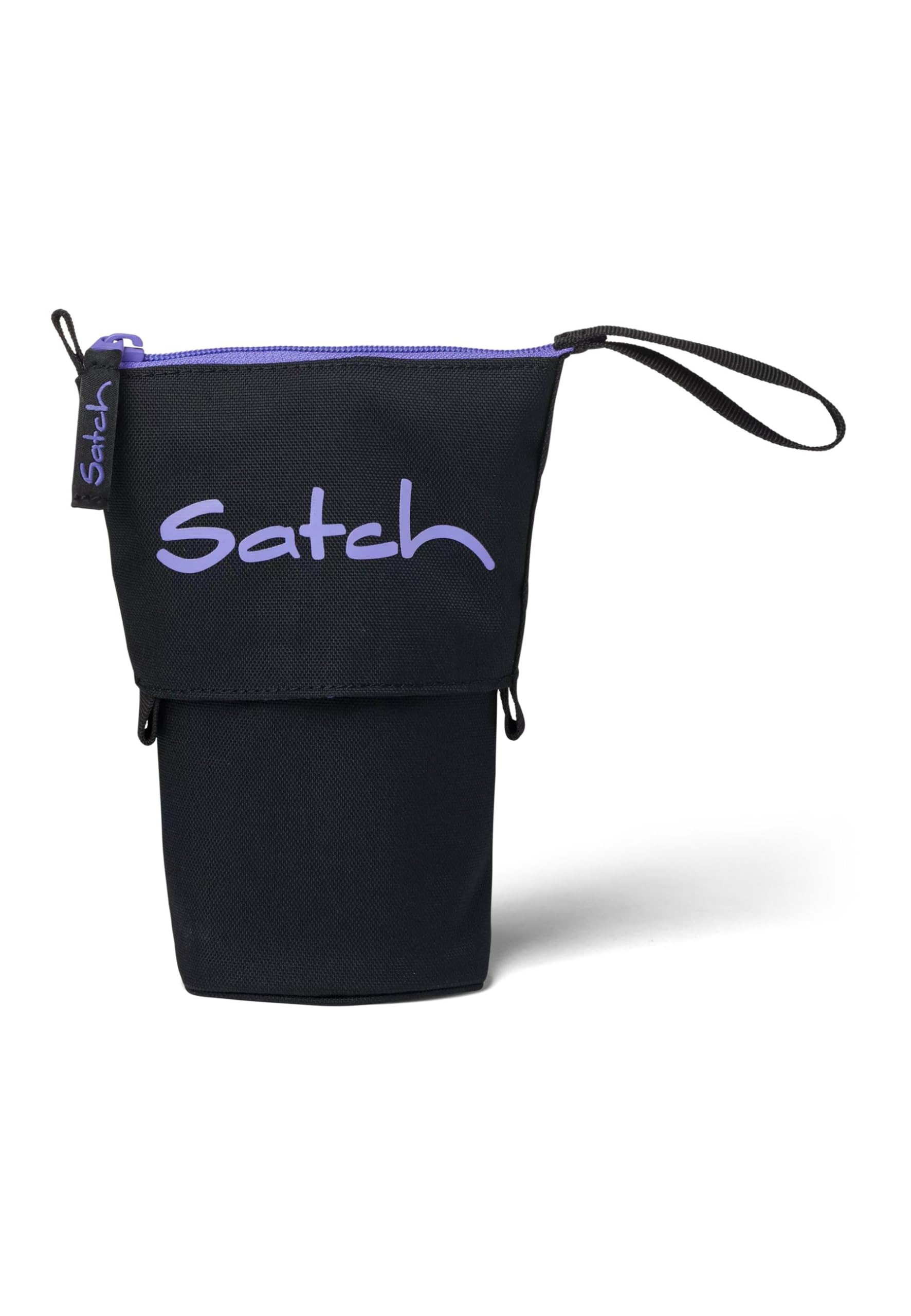 Satch Extra Large Pencil case with Zip Closure stiftehalter Geodreieck Sichtfenster für Stundenplan, Purple Phantom, One Size, Modern — image 1