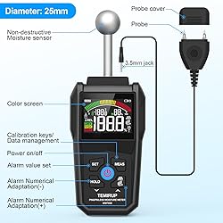 Moisture Meter - TEMIRUP Pin & Pinless Wood