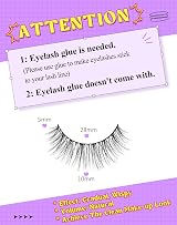 Onlyall Bottom Lashes Under Eyelashes False Natural Anime Lower 7 Pairs R9 view 2