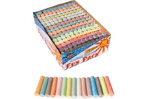 Chalk City Sidewalk Chalk, Jumbo Chalk, Non-Toxic, Washable, Art Set (165-Count)