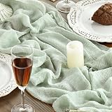 Artoid Mode Boho Sage Green Gauze Table Runner 300 cm Polyester view 5